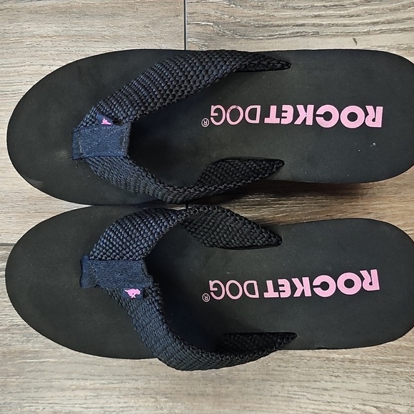 Rocket Dog, Black, Sandals, Wedges, Y2k, Vintage, Retro, Classic, 2000s, Summer - Picture 5 of 9